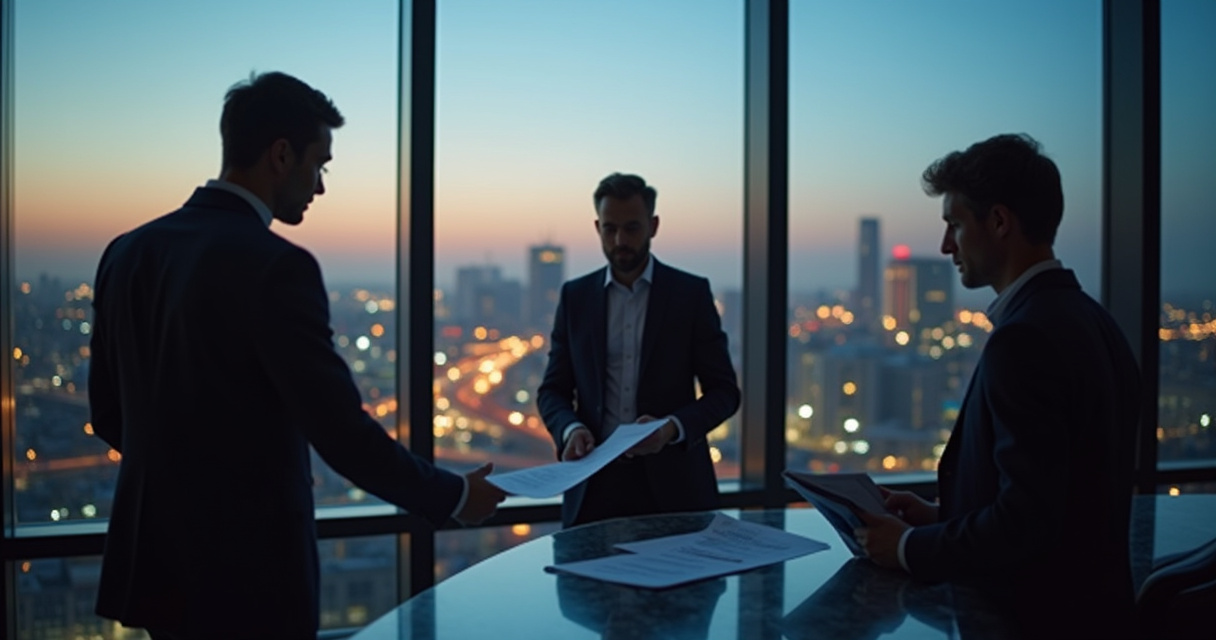 A CIO reviewing an enterprise AI strategy roadmap with a technology leadership team in a modern boardroom