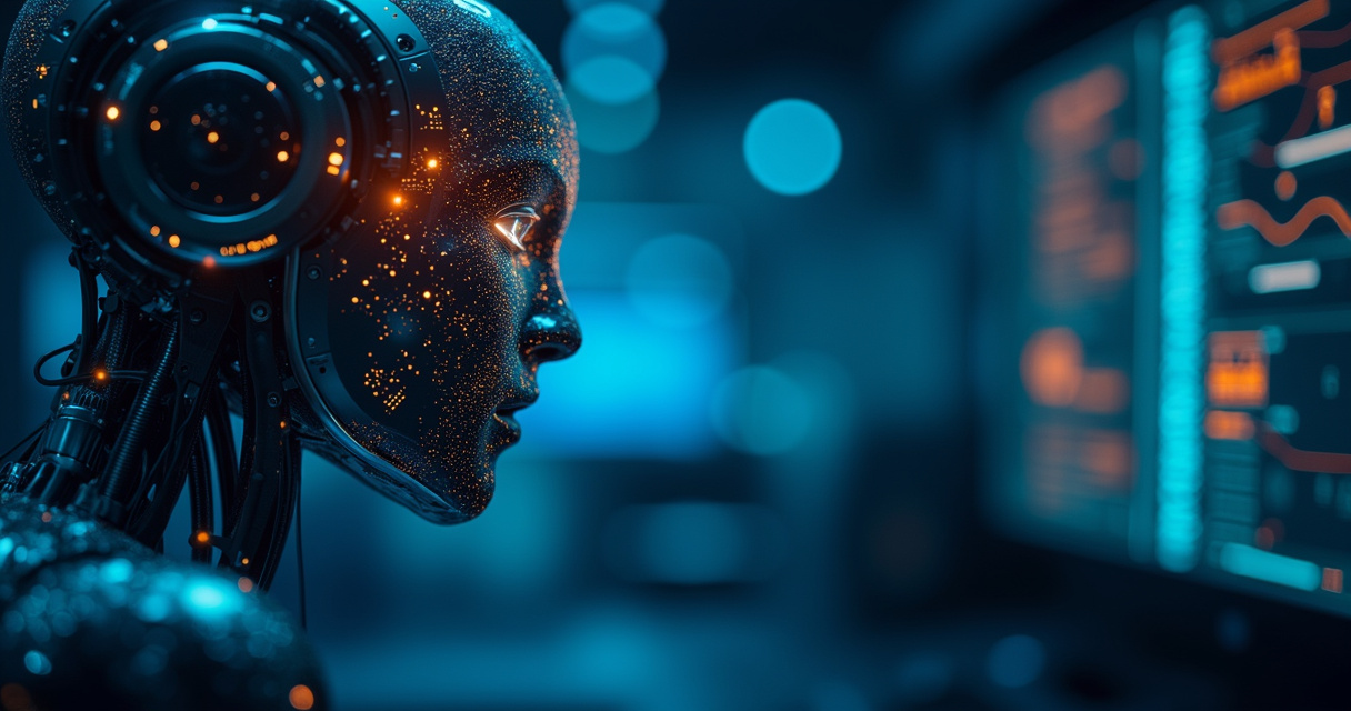 Operations leader analyzing AI project success metrics on enterprise dashboard